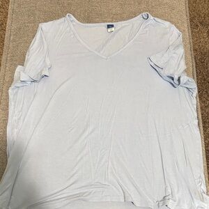 Old Navy Light Blue Short Sleeve V-Neck Tee